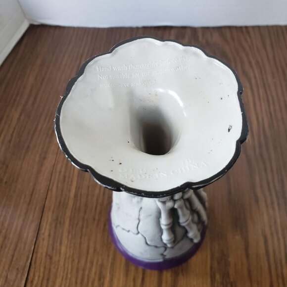 Skeleton Skull Plastic Wine Goblet Halloween Bones 7.5" Gothic - Picture 7 of 9